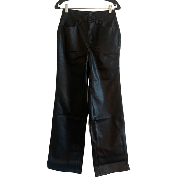 AFRM Dawson Wide Leg Leather Jean - Picture 4 of 7